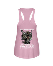 Load image into Gallery viewer, I'm Coming For You And Hell Is Coming With Me Ladies Flowy Tank
