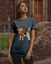 Load image into Gallery viewer, Beagle Gorgeous Reindeer Xmas Lights Gift For Dog Lovers Guys Tee
