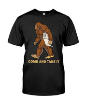 Load image into Gallery viewer, Bigfoot Come And Take It Simple Custom Design Guys Tee
