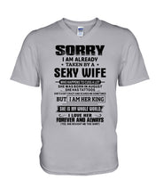 Load image into Gallery viewer, Gift For Husband Taken By An August Sexy Wife Who Happens To Cuss A Lot Guys V-Neck
