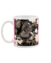 Load image into Gallery viewer, Gift For Dog Lovers Pitbull Bright Peonies Mug
