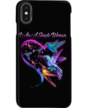 Load image into Gallery viewer, Hummingbirds Heart Shaped I Am A Simple Woman Gift For Mom Phone case
