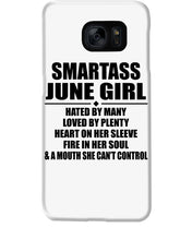 Load image into Gallery viewer, Birthday Gift For Smartass June GirlHeart On Her Sleeve Phone case

