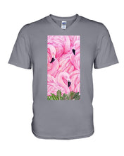 Load image into Gallery viewer, Beautiful Flamingo And Feather Gift For Flamingo Lovers Guys V-Neck
