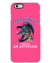Load image into Gallery viewer, Apparently I Have An Attitude Blue Dragon Phone case
