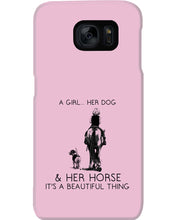 Load image into Gallery viewer, A Girl Her Dog Her Horse It's A Beautiful Thing Phone case
