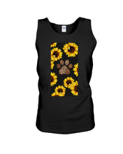 Load image into Gallery viewer, Dog Paw Sunflower  Special Custom Design For Dog Lovers Unisex Tank Top

