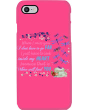 Load image into Gallery viewer, Butterflies When I Miss You I Just Have To Look Inside My Heart Gift For Lover Phone case
