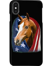 Load image into Gallery viewer, Horse Covered Into USA Flag Meaningful Gift For Men Phone case
