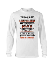 Load image into Gallery viewer, I'm A Grumpy Old Man I Was Born In May With My Heart Unisex Long Sleeve
