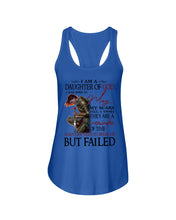Load image into Gallery viewer, I'm Daughter Of God I Was Born In May My Scars Tell A Story Ladies Flowy Tank
