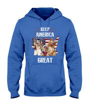 Load image into Gallery viewer, Keep America Great Yorkshire Terrier Gift For Dog Lovers Hoodie
