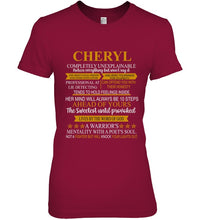 Load image into Gallery viewer, Cheryl Custom Name Gift A Warrior's Mentality With A Poet's Soul Ladies Tee
