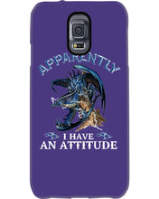 Load image into Gallery viewer, Apparently I Have An Attitude Blue Dragon Phone case

