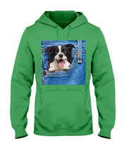 Load image into Gallery viewer, Border Collie In Denim Pocket Gift For Dog Lovers Hoodie
