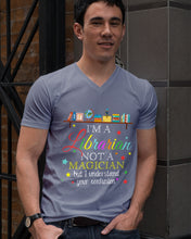 Load image into Gallery viewer, I Am A Librarian Not A Magician Custom Design Gifts Guys V-Neck
