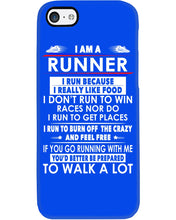 Load image into Gallery viewer, I Am A Runner I Run Because I Really Like Food Custom Design Phone case
