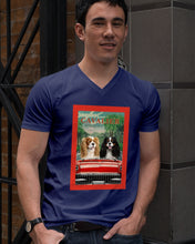 Load image into Gallery viewer, Cavalier Happy Holiday Gift For Dog Lovers Guys V-Neck
