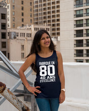Load image into Gallery viewer, Fabrique En 80 40 Ans D'Excellence Custom Design Gift For Friends Ladies Flowy Tank
