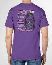 Load image into Gallery viewer, I Was Born In October My Life My Choices My Mistakes My Lessons Guys V-Neck
