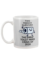 Load image into Gallery viewer, French Survived The Great Toilet Paper Crisis Of 2020 For Personalized Nation Gift Mug
