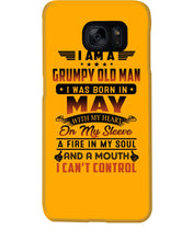 Load image into Gallery viewer, I'm A Grumpy Old Man I Was Born In May With My Heart Phone case
