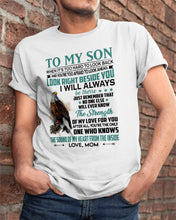 Load image into Gallery viewer, Look Right Beside You Eagle Mom Gift For Son Guys Tee
