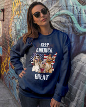 Load image into Gallery viewer, Keep America Great Yorkshire Terrier Gift For Dog Lovers Sweatshirt
