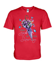 Load image into Gallery viewer, Butterflies Find Joy In The Journey Gift For Daughter Guys V-Neck
