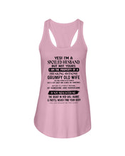 Load image into Gallery viewer, A Soiled Husband Of A September  Freaking Awesome Wife Birthday Gift Ladies Flowy Tank
