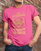 Load image into Gallery viewer, Birthday Meaningful Gift Las Levendas Nacen En Octubre Guys Tee
