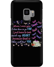 Load image into Gallery viewer, Butterflies When I Miss You I Just Have To Look Inside My Heart Gift For Lover Phone case
