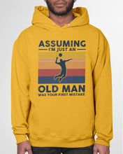 Load image into Gallery viewer, Assuming I'm Just An Old Man Who Loves Volleyball Trending For Sport Lovers Hoodie
