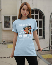 Load image into Gallery viewer, Betty Boop February Girl Living My Best Life Birthday Meaningful Gift Guys Tee
