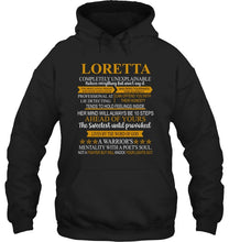 Load image into Gallery viewer, Loretta Custom Name Gift A Warrior's Mentality With A Poet's Soul Hoodie
