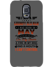 Load image into Gallery viewer, I'm A Grumpy Old Man I Was Born In May With My Heart Phone case
