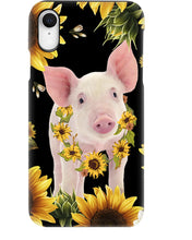 Load image into Gallery viewer, Beautiful Pig With Sunflowers Gift For Pig Lovers Phone case
