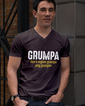 Load image into Gallery viewer, Grumpa Like A Regular Grandpa Only Grumpier Guys V-Neck
