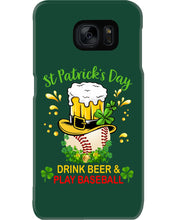 Load image into Gallery viewer, Baseball Drink Beer Day St Patrick's Day Gift For Baseball Lovers Phone case
