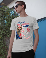 Load image into Gallery viewer, German Shepherd Happy Independence Day 4th Of July Gift For Dog Lovers Guys Tee
