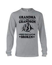 Load image into Gallery viewer, Grandma And Grandson A Bond That Can't Be Broken Custom Design Unisex Long Sleeve
