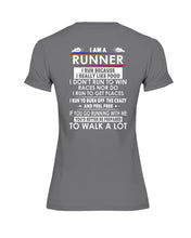 Load image into Gallery viewer, I Am A Runner I Run Because I Really Like Food Custom Design Ladies Tee
