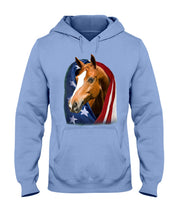 Load image into Gallery viewer, Horse Covered Into USA Flag Meaningful Gift For Men Hoodie
