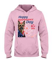Load image into Gallery viewer, German Shepherd Happy Independence Day 4th Of July Gift For Dog Lovers Hoodie
