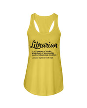 Load image into Gallery viewer, Librarian Keeper Of Books Guardian Of Knowledge Custom Design Ladies Flowy Tank
