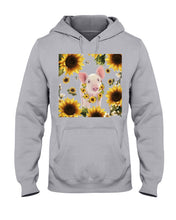Load image into Gallery viewer, Beautiful Pig With Sunflowers Gift For Pig Lovers Hoodie
