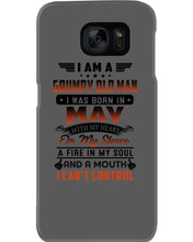 Load image into Gallery viewer, I'm A Grumpy Old Man I Was Born In May With My Heart Phone case
