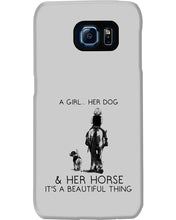 Load image into Gallery viewer, A Girl Her Dog Her Horse It's A Beautiful Thing Phone case
