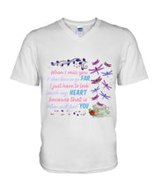 Load image into Gallery viewer, Butterflies When I Miss You I Just Have To Look Inside My Heart Gift For Lover Guys V-Neck
