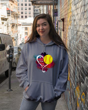 Load image into Gallery viewer, Lovely Phone Case My Heart Is On Field Gift For Softball Lovers Hoodie
